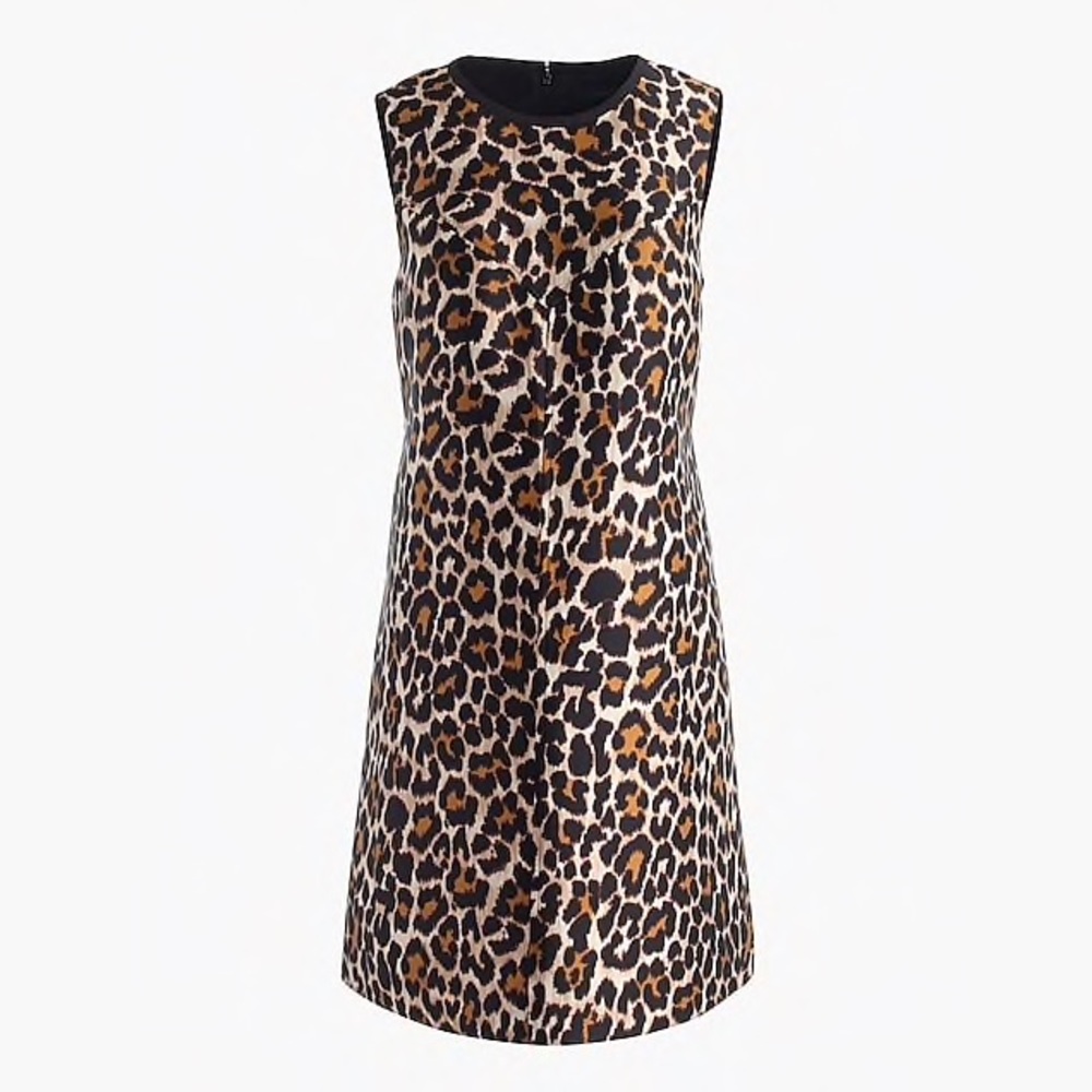NWT J Crew leopard print shift dress